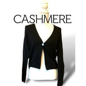 Charter Club ladies cashmere black cardigan Small